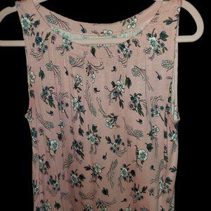 Loft Outlet Floral Short Sleeve Top Women's Size Petite L